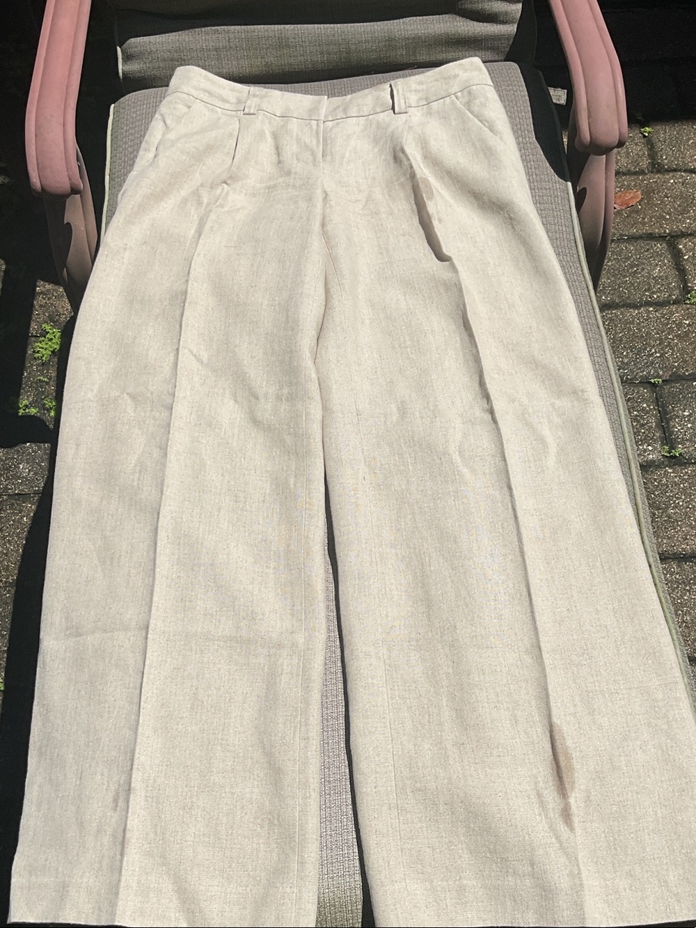 MICHAEL Michael Kors Women’s Tailored Linen Dress Pants in Light Cream